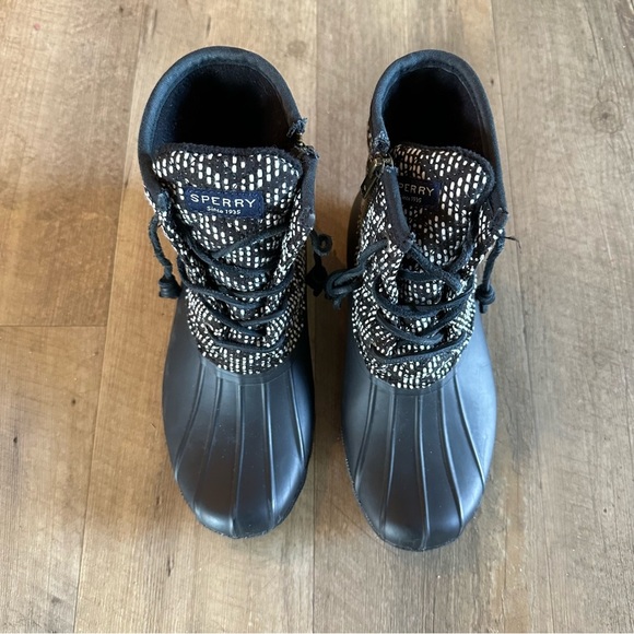 Sperry | Saltwater Duck Boots Tribal Weave Black White - Picture 3 of 10